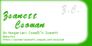 zsanett csoman business card